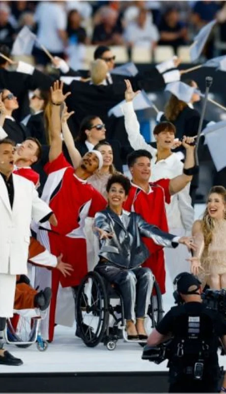 Lindo colorido en la inauguración de los Juegos Paralímpicos.