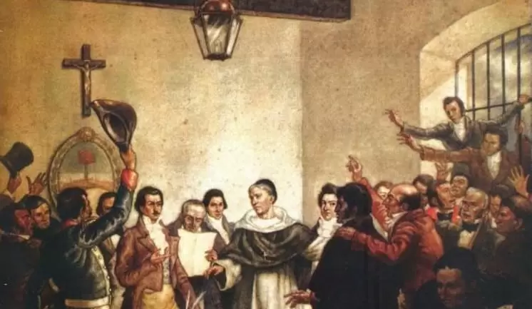 Sesión del Congreso de Tucumán donde se declaró la Independencia argentina. (Imagen: archivo web)