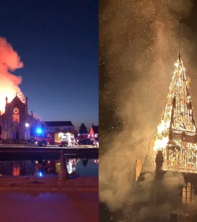 El incendio devastó a la Inmaculada Concepción.