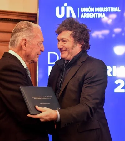 Daniel Funes de Rioja y Javier Milei.