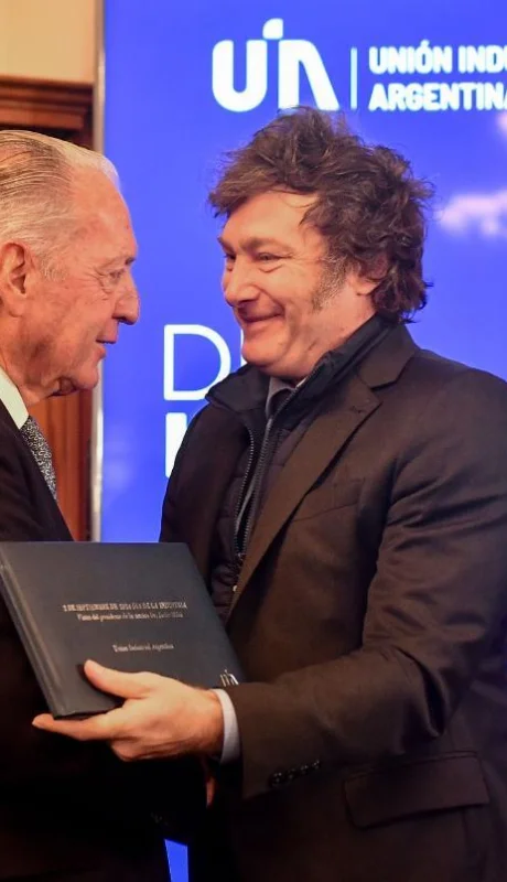 Daniel Funes de Rioja y Javier Milei.