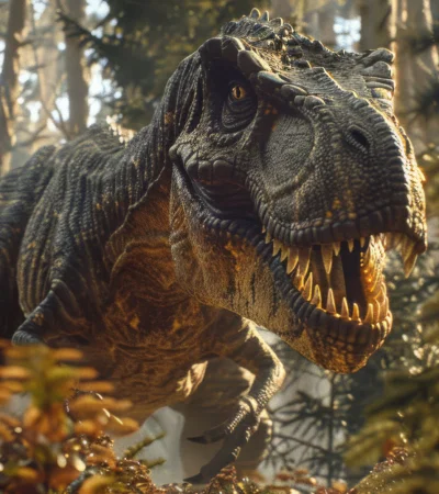 Tyrannosaurus rex es una especie de dinosaurio terópodo tiranosáurido, que vivió a finales del período Cretácico.