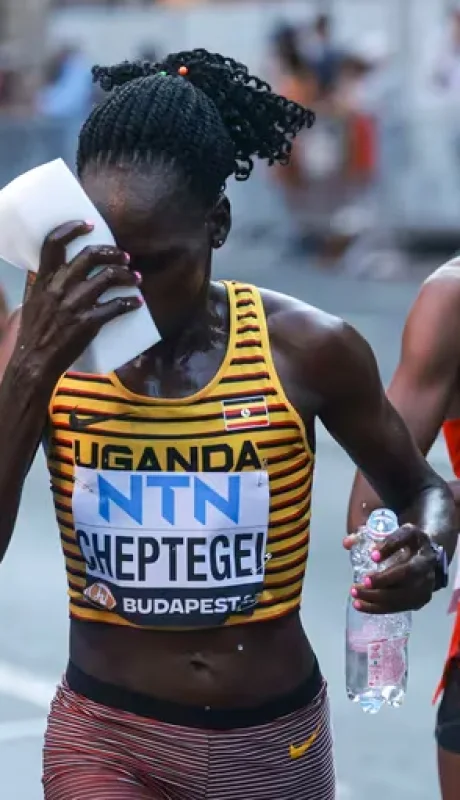 Rebecca Cheptegei en una competición.