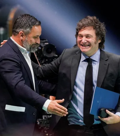 Javier Milei y Santiago Abascal.