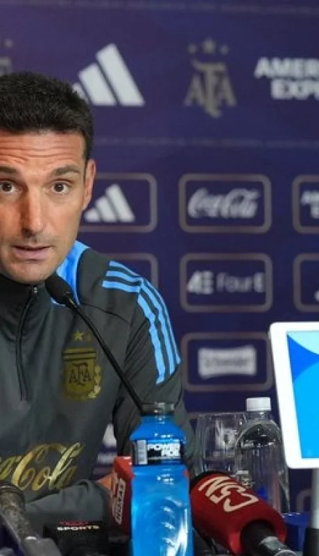 Lionel Scaloni en conferencia de prensa