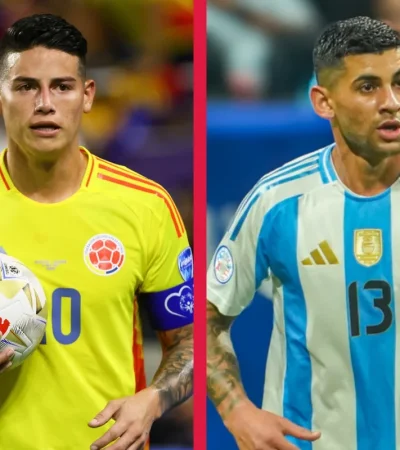 Colombia vs Argentina, este martes.