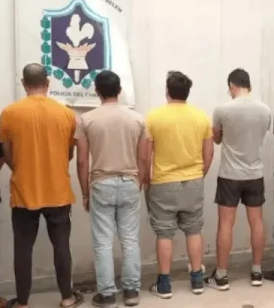 Los amigos y el novio terminaron en la comisaría.