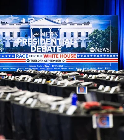 Todo listo para el primer debate entre Kamala Harris y Donald Trump.
