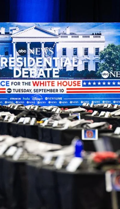 Todo listo para el primer debate entre Kamala Harris y Donald Trump.