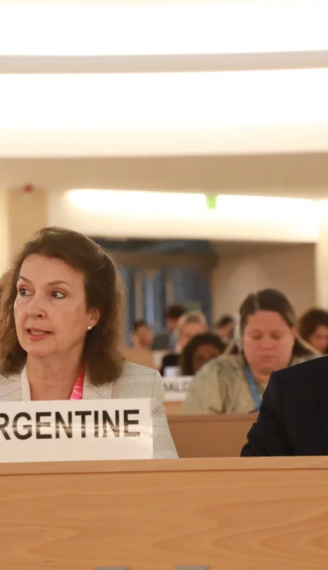 La Canciller Mondino arribó a Ginebra y habló sobre Venezuela en la sede de Naciones Unidas