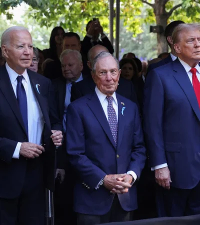 Donald Trump, Kamala Harris y Joe Biden