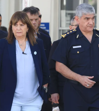 La ministra de Seguridad, Patricia Bullrich y el jefe de la Policía Federal, Luis Alejandro Rolle.