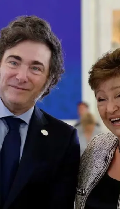 Javier Milei junto a Kristalina Georgieva