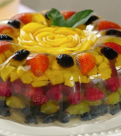 Gelatina con frutas