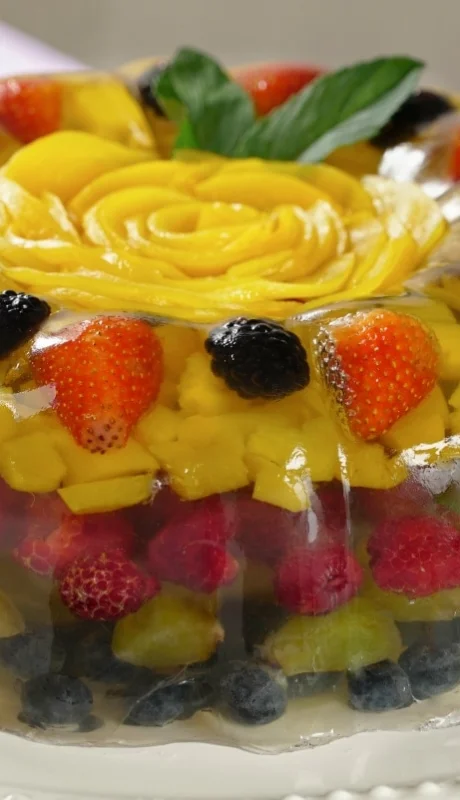 Gelatina con frutas
