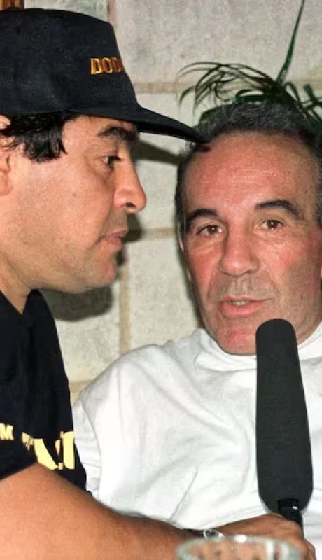 Diego Armando Maradona junto a Alfredo Cahe