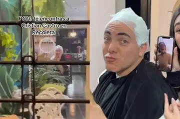 Video: Cristian Castro fue sorprendido en una peluquería de Recoleta