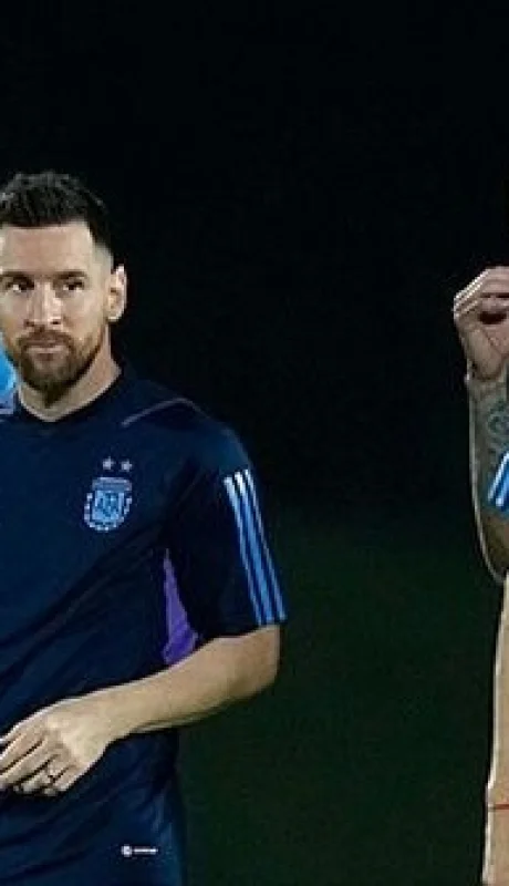 Lionel Messi junto a Lionel Scaloni y Ángel Di María.
