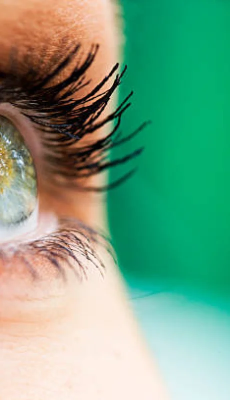 Color de ojos verdes.