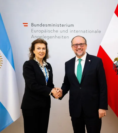 Mondino abordó un amplio abanico de temas con su par de Austria, Alexander Schallenberg