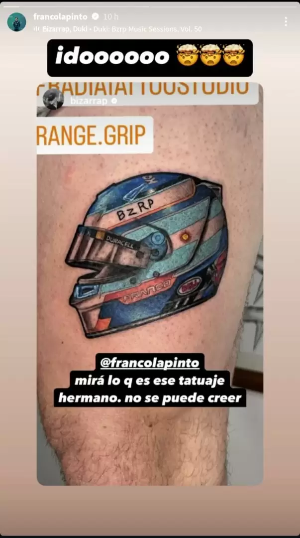 Colapinto agradeció el detalle.