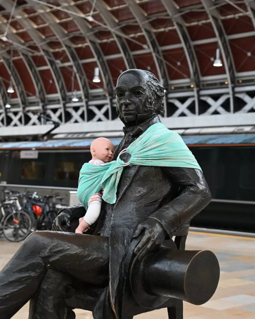 La estatua de Isambard Kingdom Brunel en la estación de Paddington.