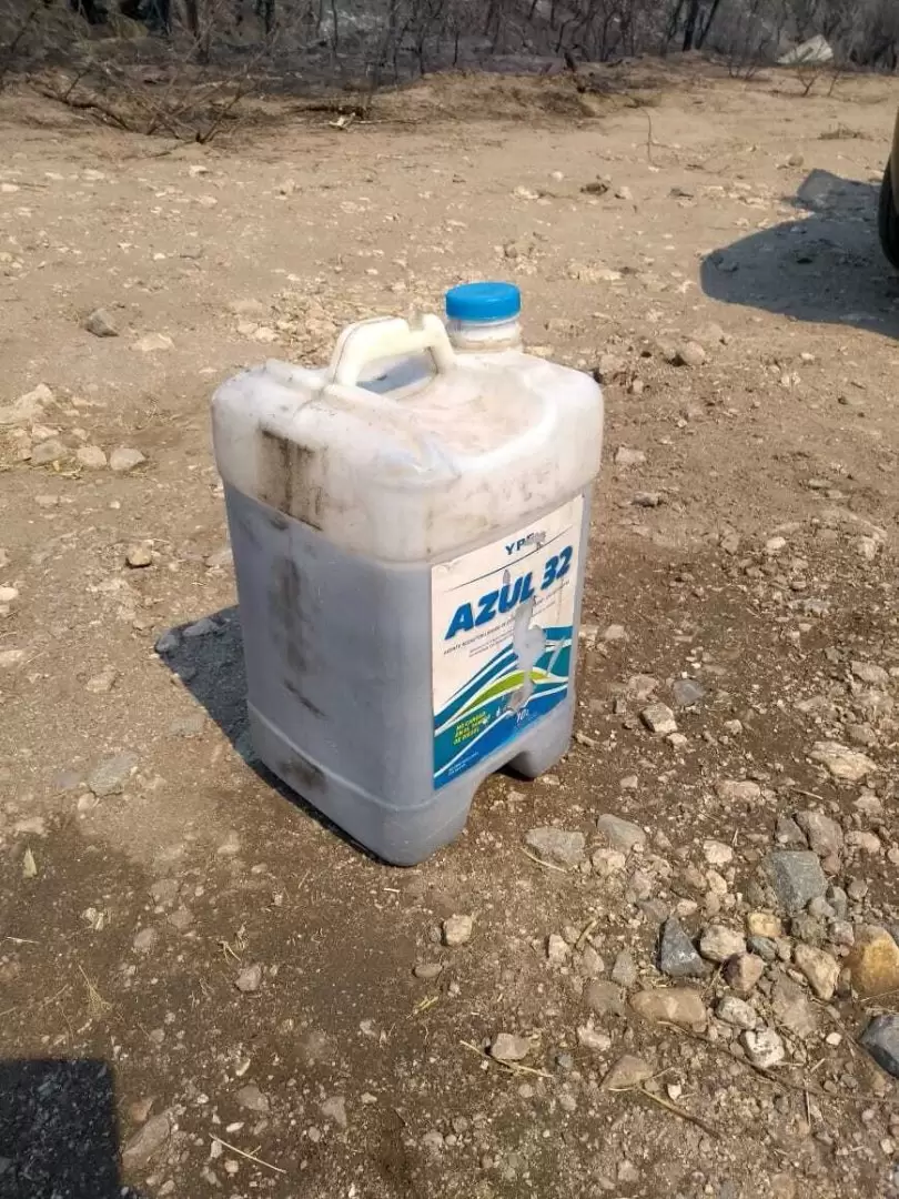 El elemento combustible que se le encontró al detenido