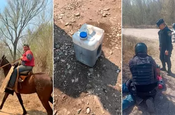 Incendios en Capilla del Monte: detuvieron a un hombre que portaba un bidón de nafta