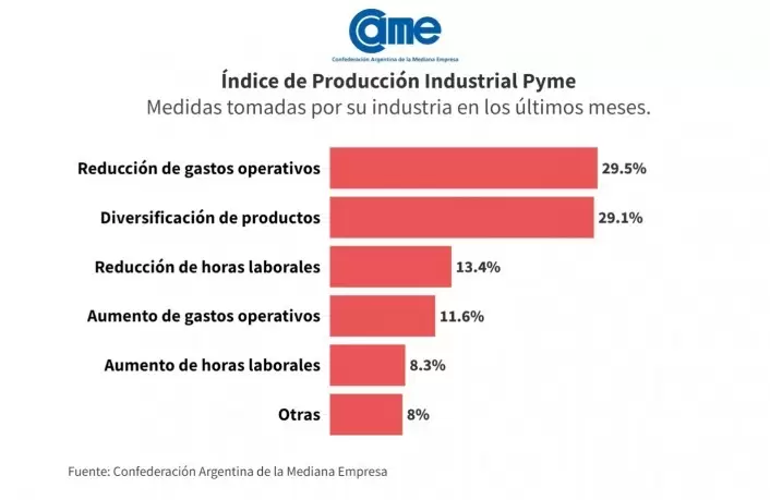 Medidas tomadas por las pymes en los últimos meses