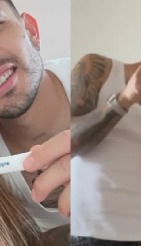 El futbolista y la pareja celebraron la noticia en redes sociales.