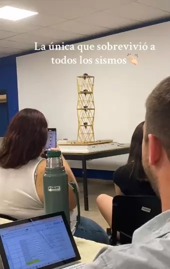 La única estructura que sobrevivió a la prueba.