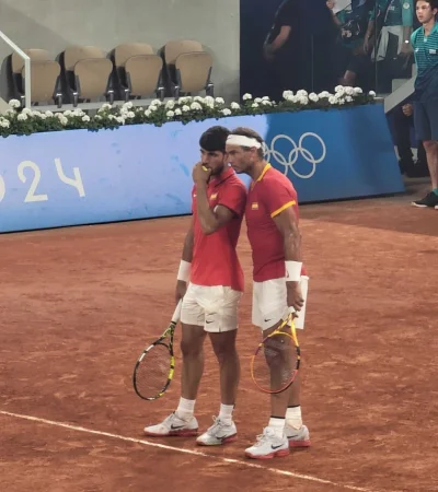 Carlos Alcaraz y Rafa Nadal