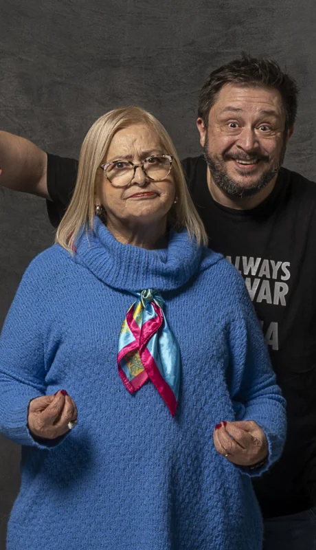 Hernán Casciari y Chichita, su mamá.