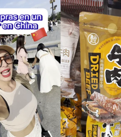 Una argentina fue un Supermercado en Shanghái, China.