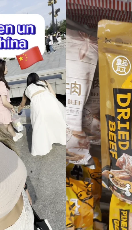 Una argentina fue un Supermercado en Shanghái, China.