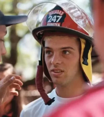Santiago Maratea en los incendios.