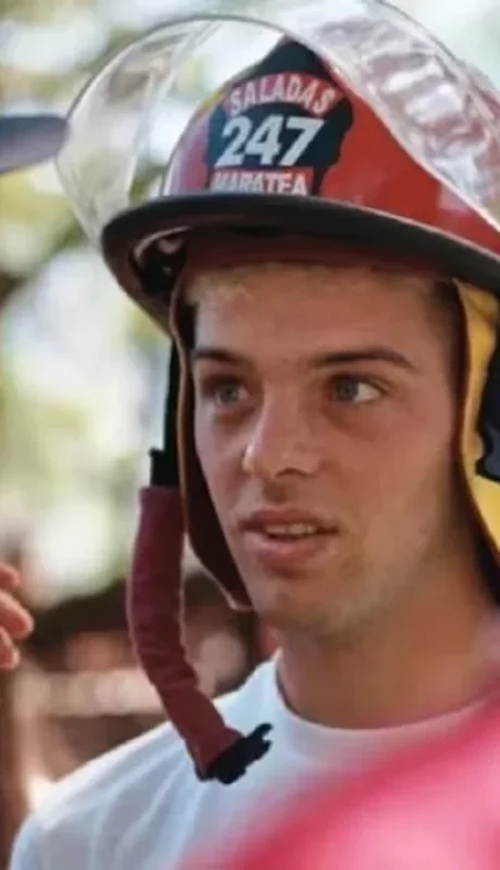 Santiago Maratea en los incendios.