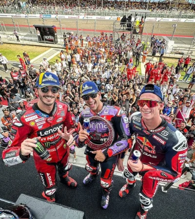 La celebración del español tras el triunfo