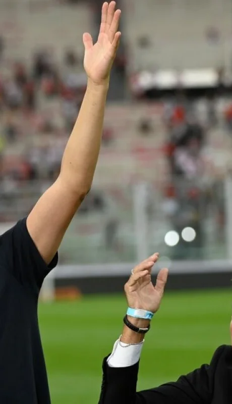 Riquelme luego de eliminar a River en abril del corriente año.