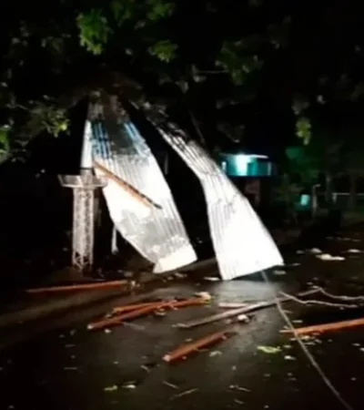 El Servicio Meteorológico Nacional informó que hubo ráfagas de hasta 100 km/h.