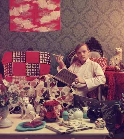 Truman Capote en su departamento de Brooklyn Heights, en Nueva York.
