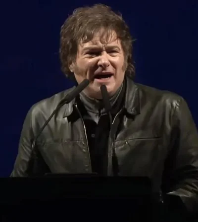 Javier Milei dio un discurso encendido en Parque Lezama./