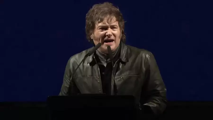 Javier Milei dio un discurso encendido en Parque Lezama./