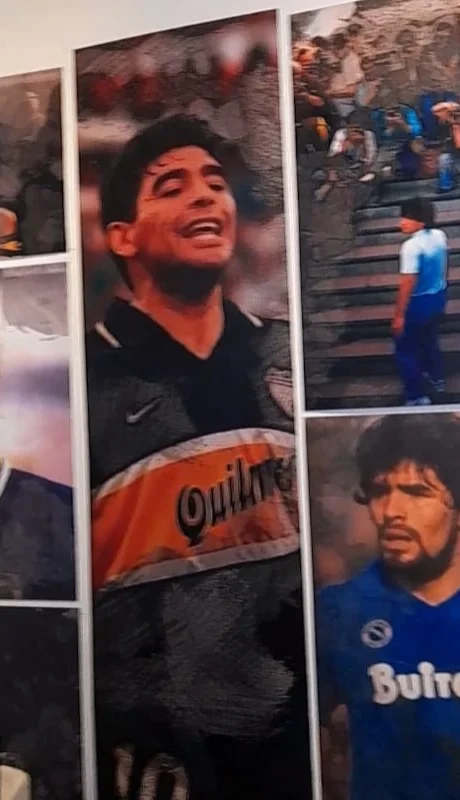 Pared del bar en homenaje a Maradona, ubicado en el Barrio de La Boca.