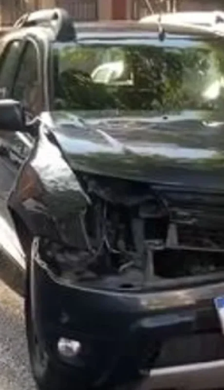 El choque se produjo en el cruce de las calles Perón y Medrano.