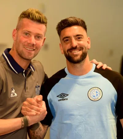 Los capitanes del equipo cordobés, en la previa del clásico.