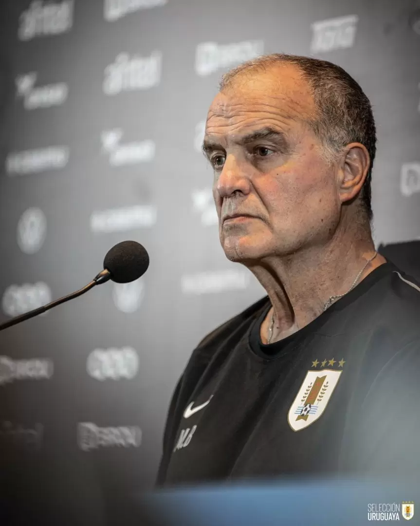 Marcelo Bielsa, entrenador de la Selección de Uruguay.