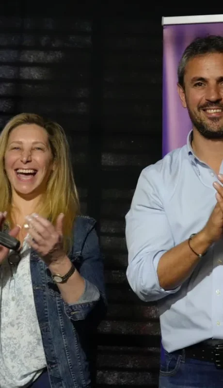 Karina Milei junto al titular de la Cámara de Diputados, Martín Menem en el acto de Santiago del Estero. Foto: Presidencia de la Nación