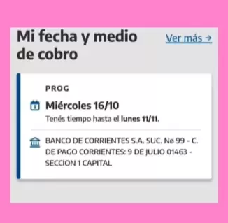 Así figura la fecha en Mi ANSES