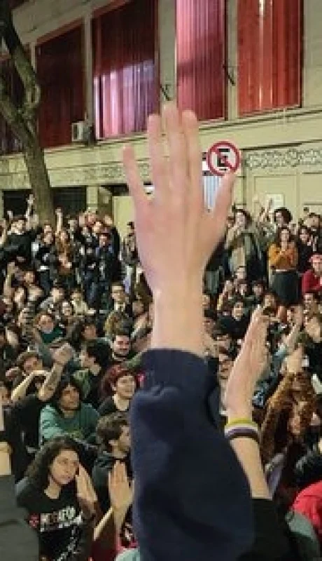 Toma de facultades contra el veto a la Ley de Financiamiento Universitario.